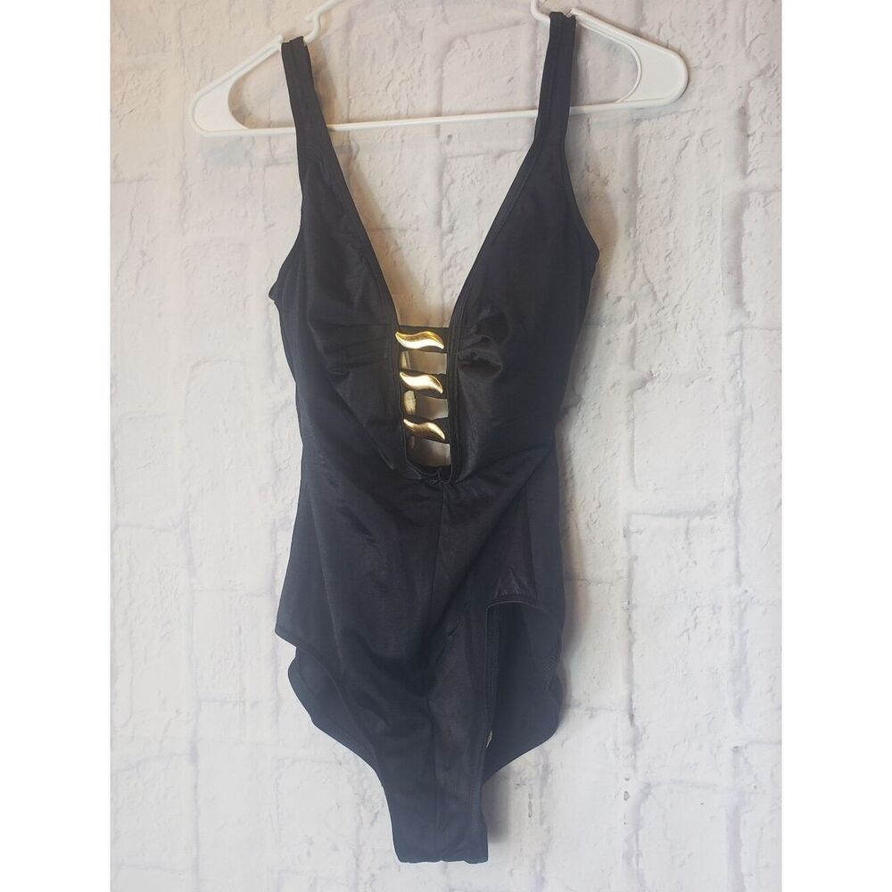 MAINSTREAM One Piece Swimsuit Black/Gold 14